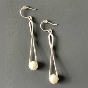Silpada Sterling silver pearl diver earrings